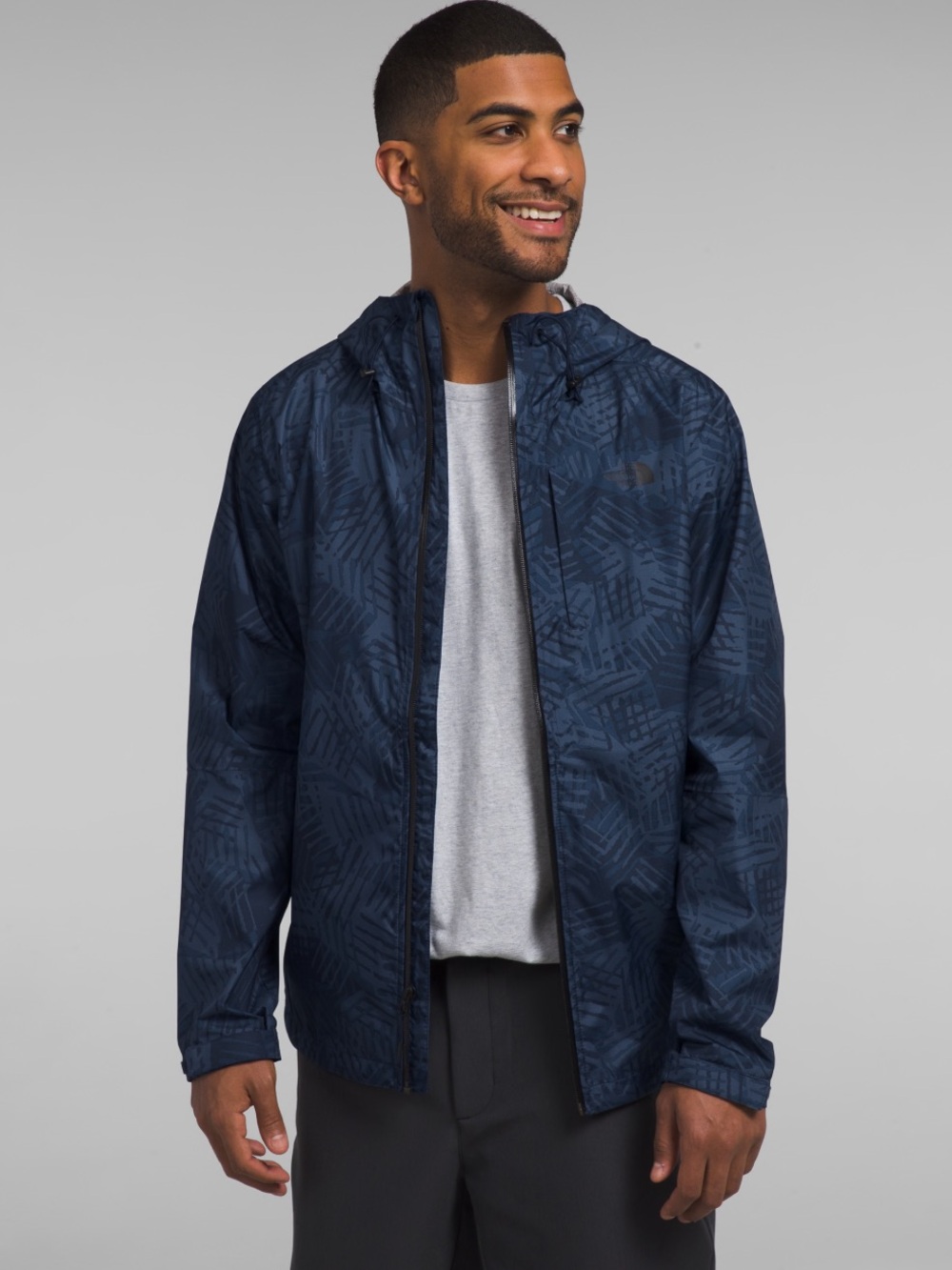 The North Face Alta Vista Jacket Men's Navy Camo Print Nylon Size M